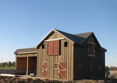 Combination Barn with Offset Roofline