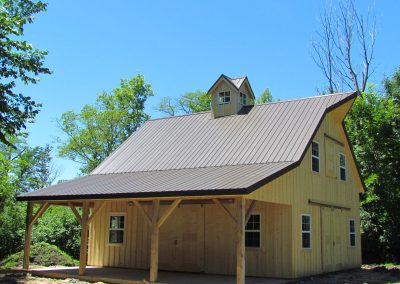 Lean-To Barn with Metal Roof