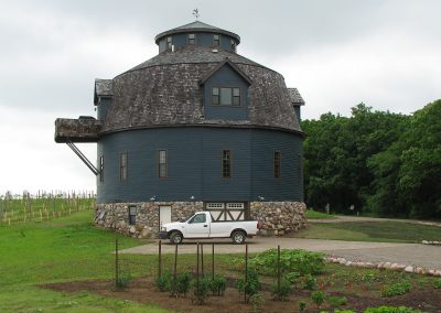 Round Barn with Stone Foundation